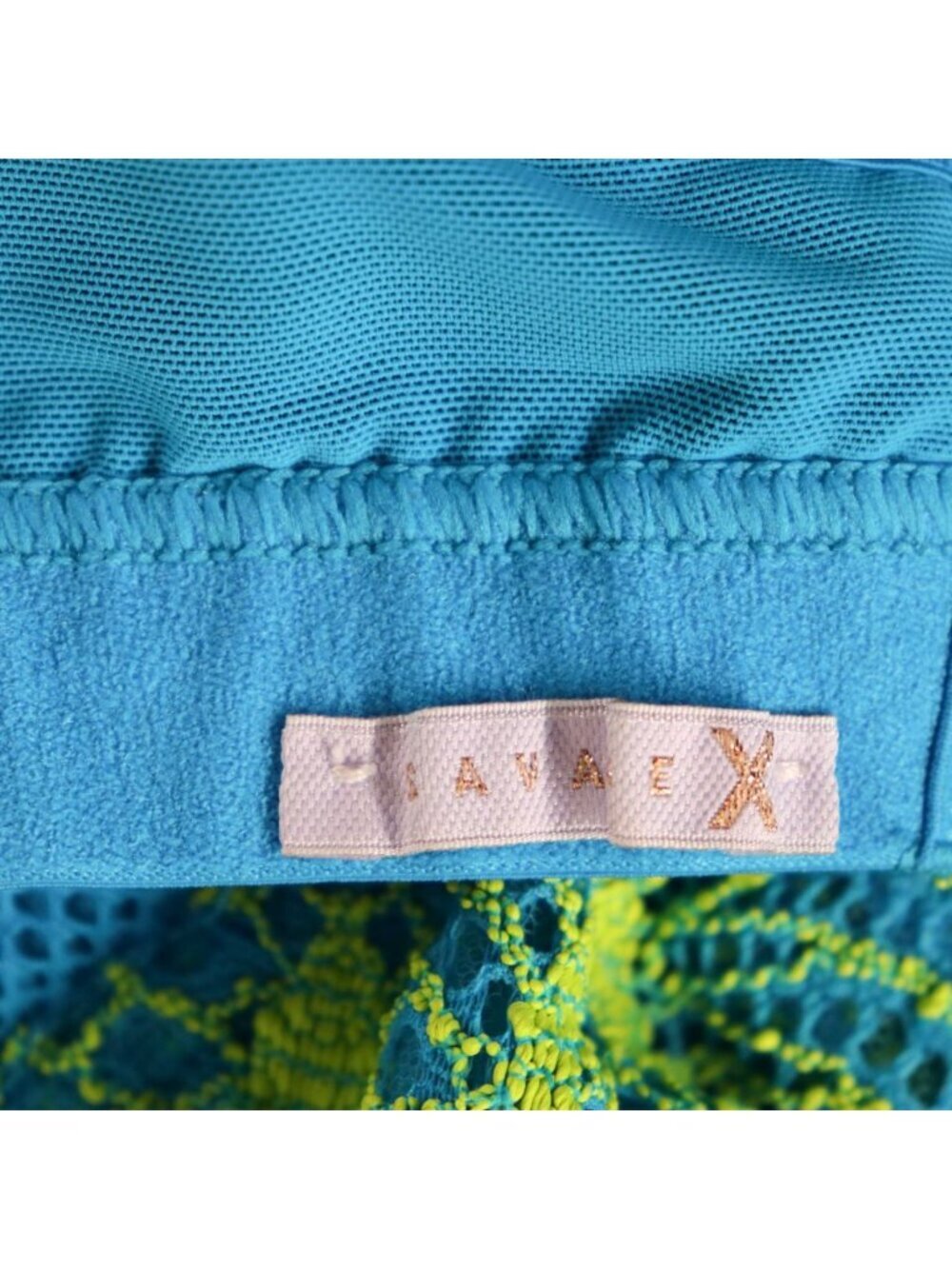 Savage X Fenty Stranded In Lace Halter Bralette & Panty Set Surf Blue - 1X/XL - Picture 11 of 14